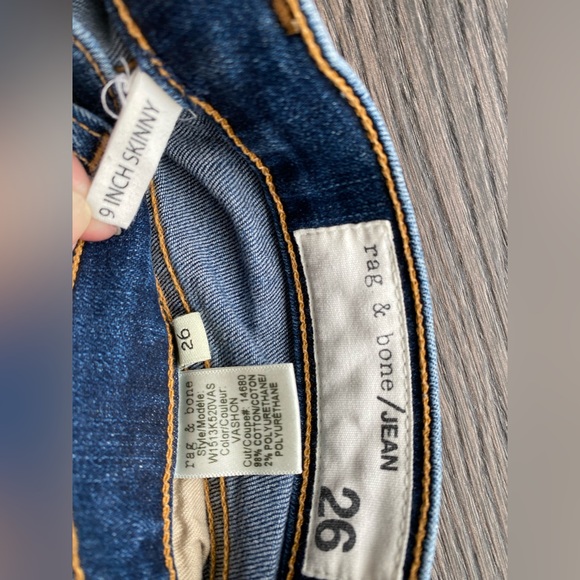 Rag & bone - 9 inch skinny jeans - size 26 - Picture 2 of 5